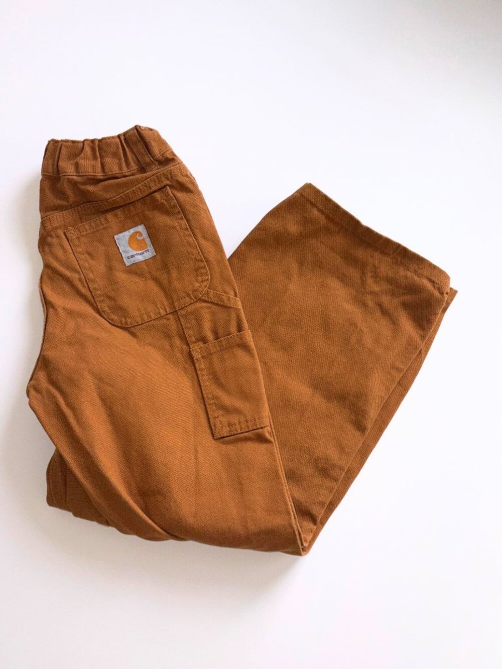 Carhartt Little Boys' Loose Fit Bootcut Canvas Durable Dungaree Pants Size 7